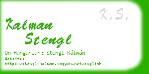 kalman stengl business card