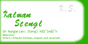 kalman stengl business card